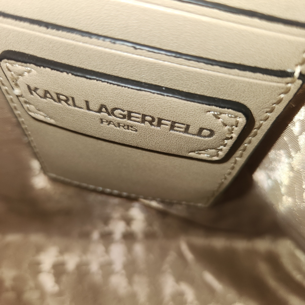 Karl Lagerfeld 2 Way Crossbody/Shoulder Bag with Logo Guitar Strap. New W/ Tags! - Picture 13 of 13